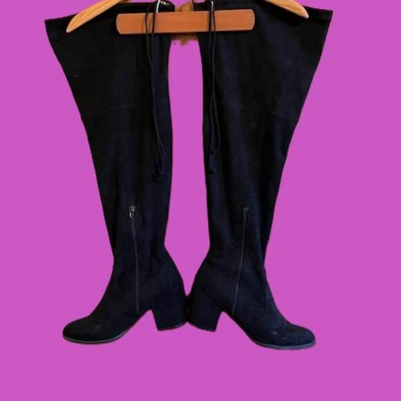 Unisa Black Thigh High Boots - Picture 2 of 14